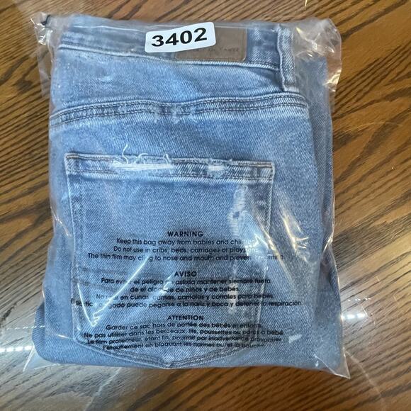 American Eagle Jeans Womens 6 Blue Mom Straight Jean Distressed Denim High Rise - Picture 13 of 13